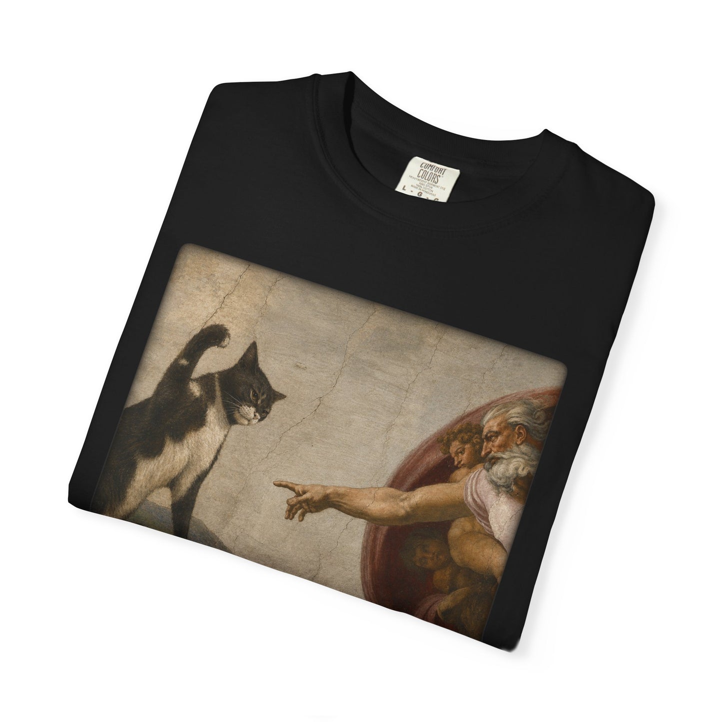 The Creation of Cat - Renaissance Parody T-Shirt