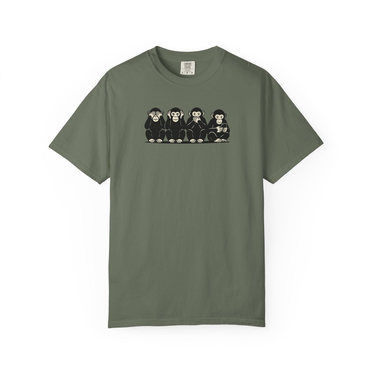Modern Monkeys Shirt | See Hear Speak Scroll Tee | Funny Social Media Shirt | Monkey Graphic Tee | Introvert Humor Shirt