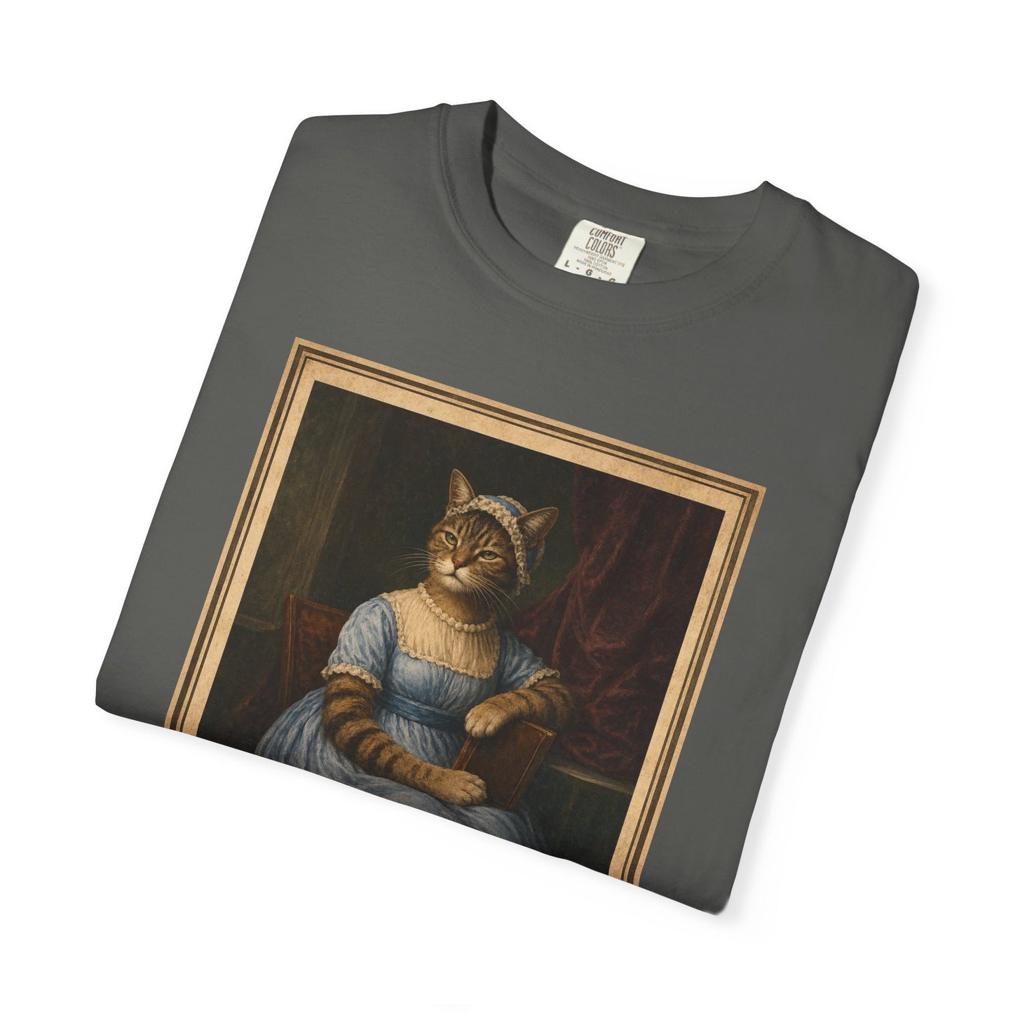 Jane Pawsten 'Pride and Indifference' T-Shirt Regency Distressed Funny Cat Tee