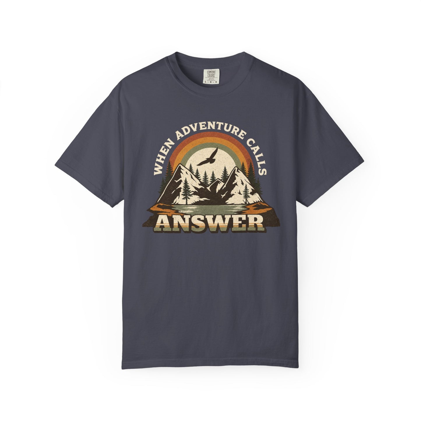 When Adventure Calls — Mountain Retro T-Shirt