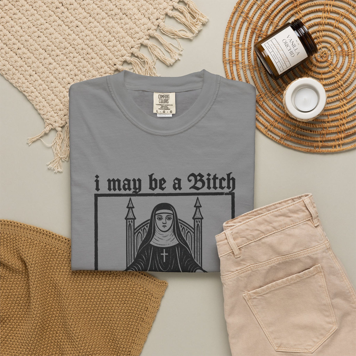 I May Be a Bitch But I’m Not Your Bitch Gothic Nun Graphic Shirt