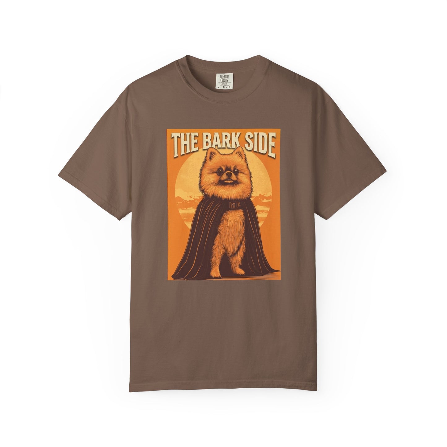 The Bark Side Funny Pomeranian Star Wars Inspired Dog T-Shirt | Cute Retro Dog Lover Tee