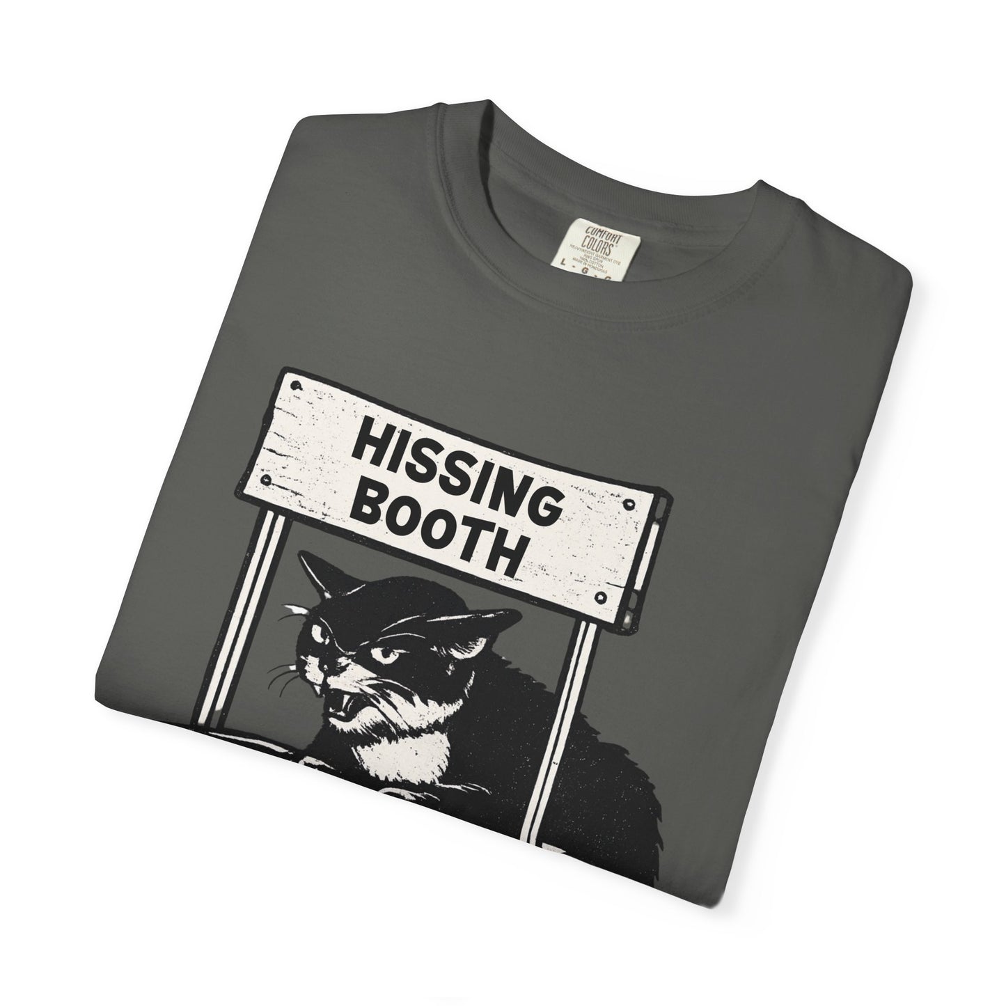 Hissing Booth Cat T-Shirt | Funny Cat Graphic Tee