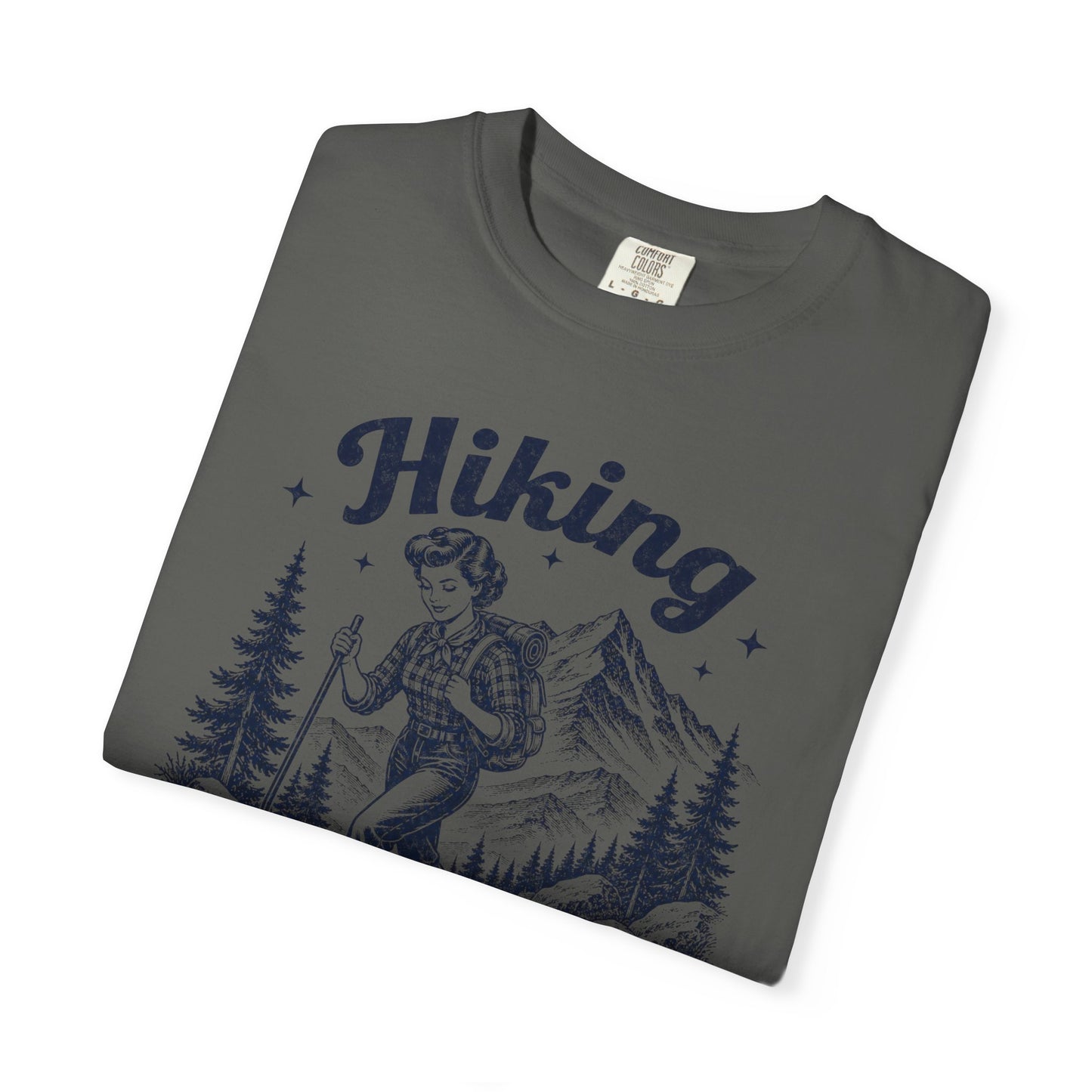 Hiking Because Murder Is Wrong — Retro 1950s Vintage Graphic T-Shirt
