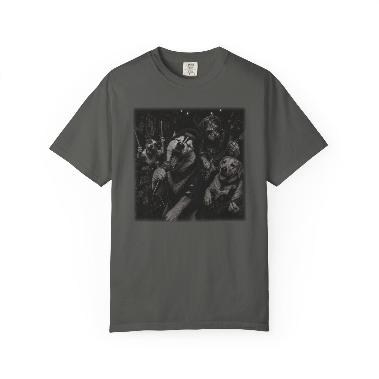 Garage Band Dogs T-Shirt | Funny Dog Music Graphic Tee