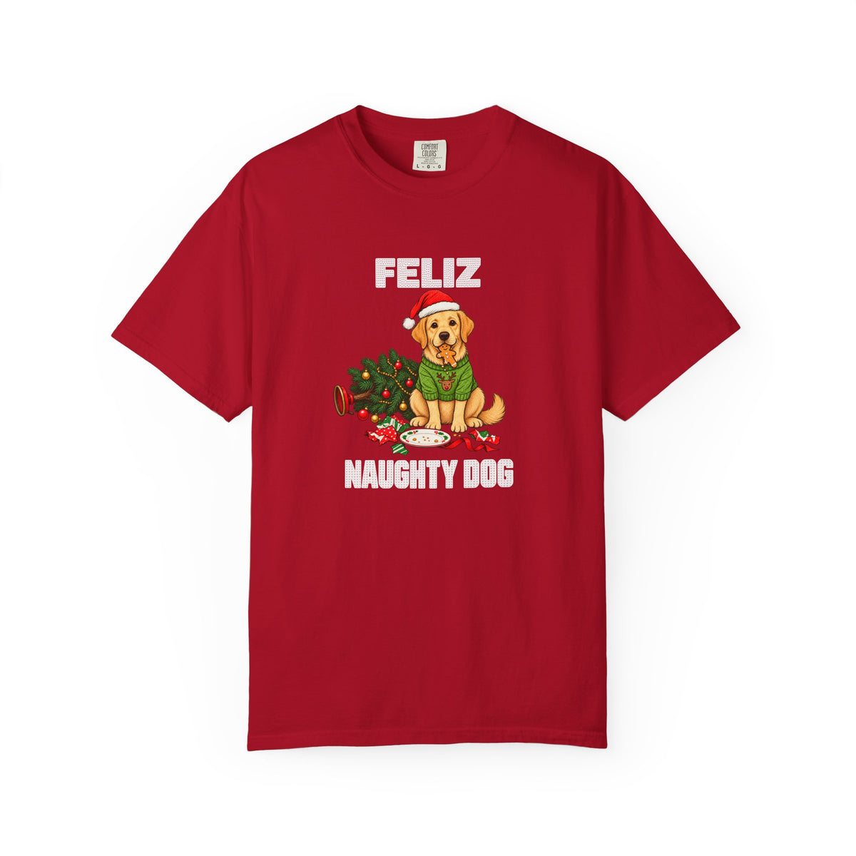 Feliz Naughty Dog Christmas T-Shirt