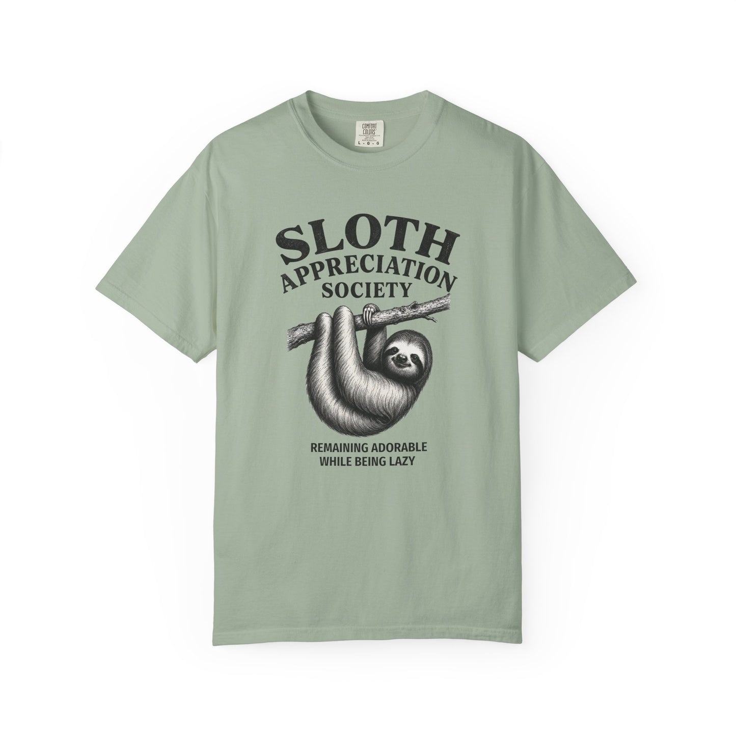 Sloth Appreciation Society T-Shirt – "Remaining Adorable While Being Lazy" Vintage Funny Sloth Graphic Tee