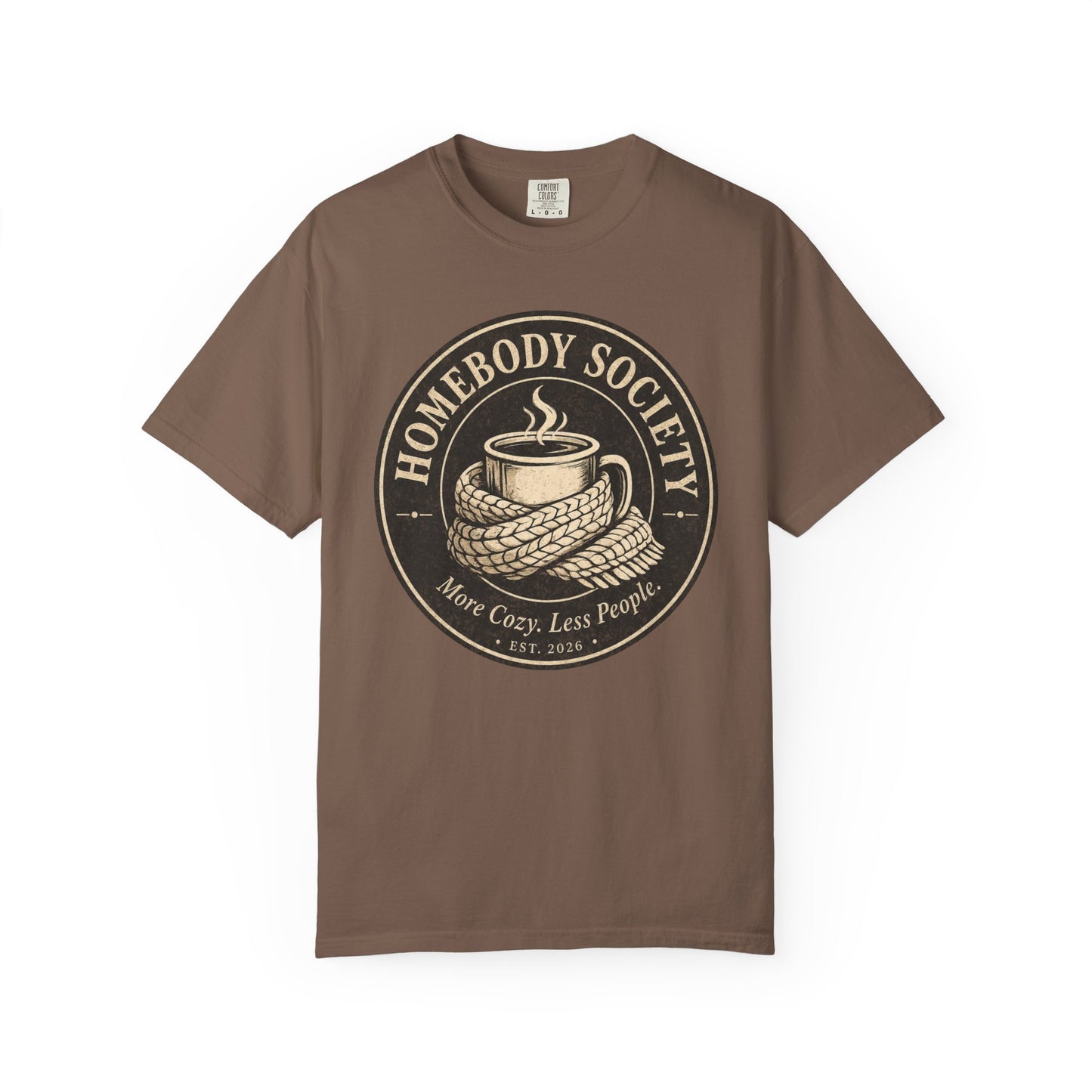 Homebody Society T-Shirt — "More Cozy, Less People" Vintage Distressed Introvert Tee