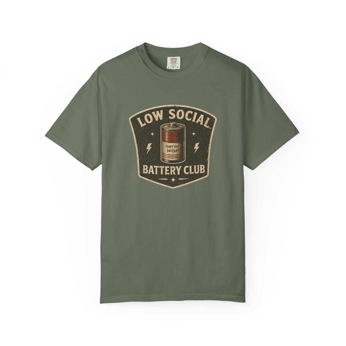 Low Social Battery Club Vintage Patch T-Shirt