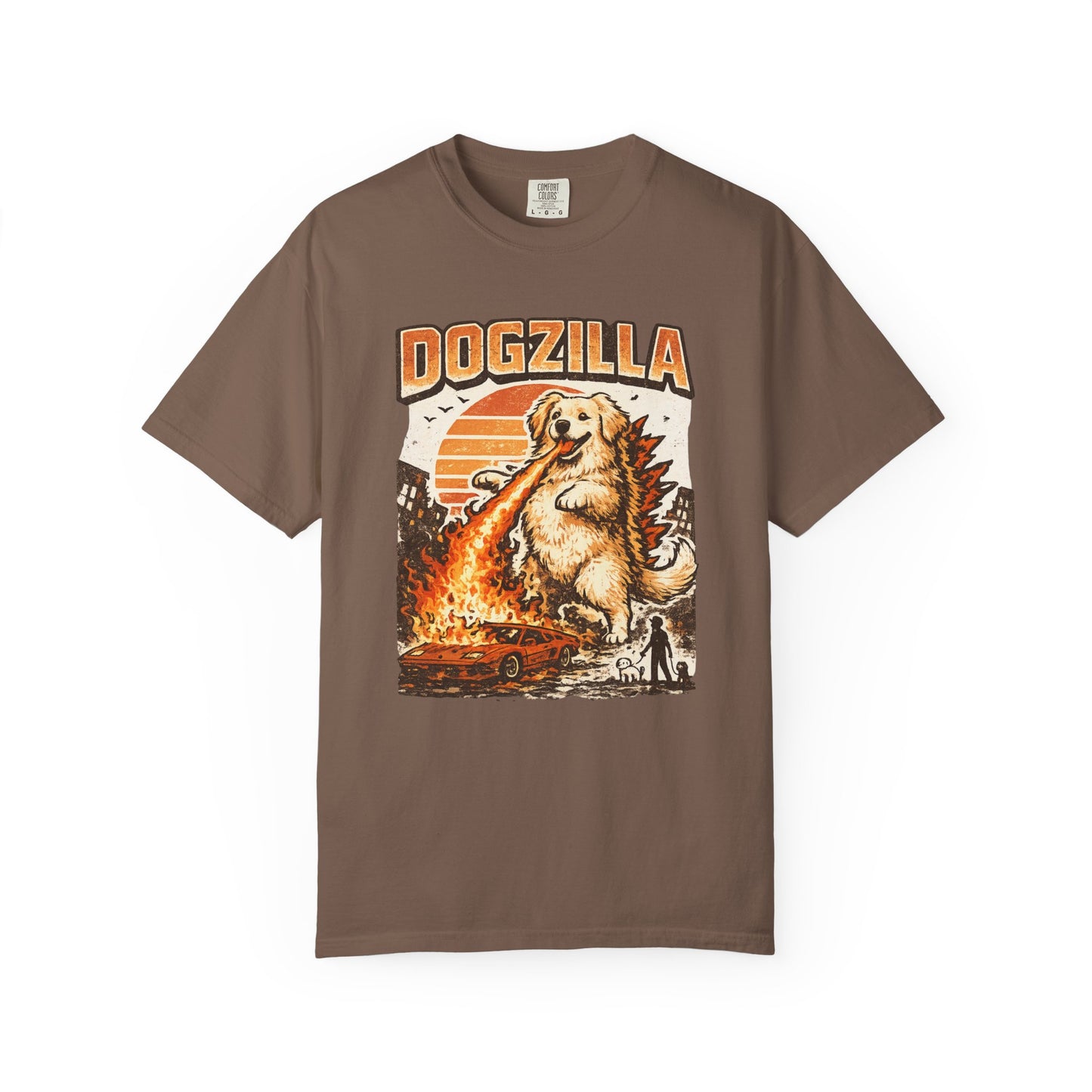 Dogzilla Golden Retriever T-Shirt — Funny Dog Monster Parody Tee