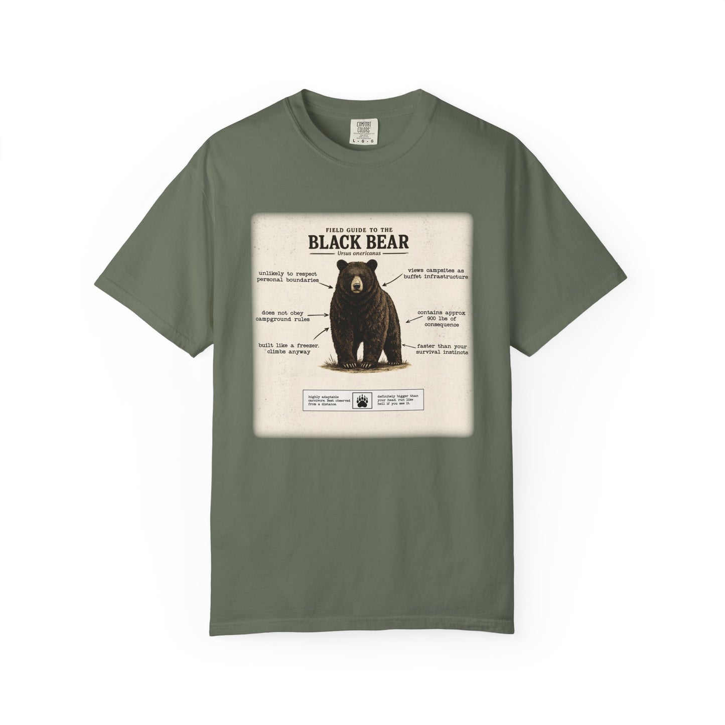 Black Bear Field Guide T-Shirt — Funny Camping & Hiking Tee