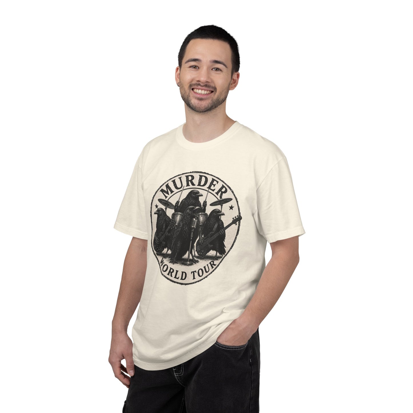 Murder World Tour Crow T-Shirt | Funny Crow Graphic Tee
