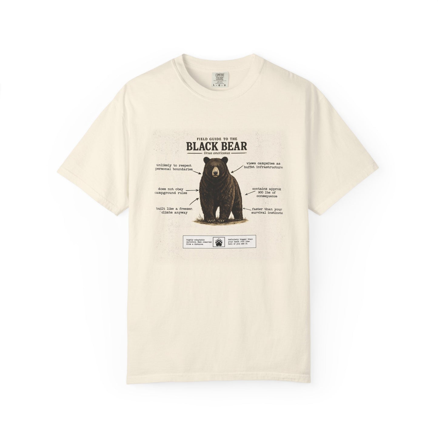 Black Bear Field Guide T-Shirt — Funny Camping & Hiking Tee