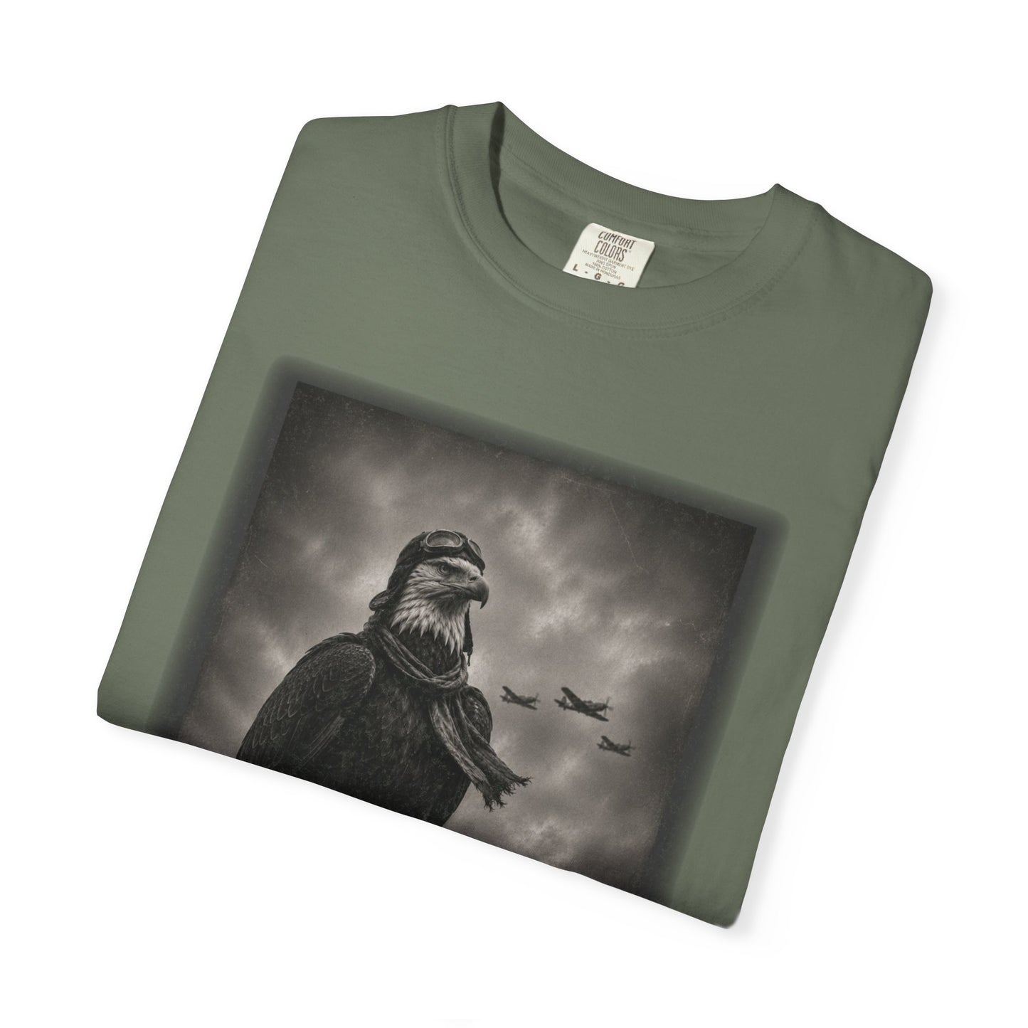 Vintage Distressed Eagle Aviator T-Shirt | WWII-Inspired Pilot Eagle Graphic Tee | Unisex Comfort Colors Shirt
