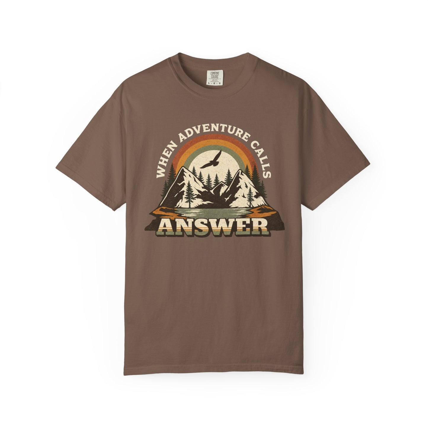 When Adventure Calls — Mountain Retro T-Shirt