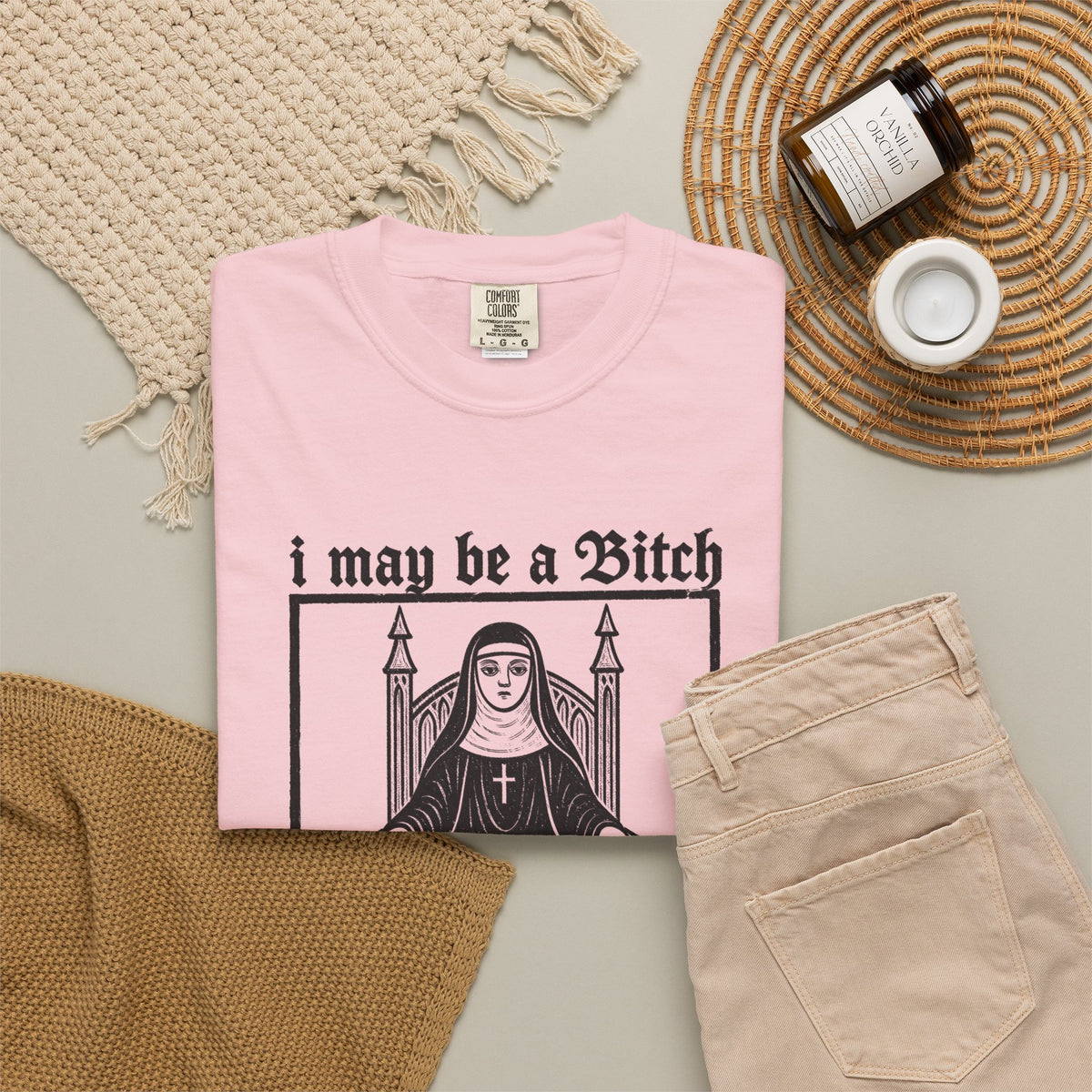 I May Be a Bitch But I’m Not Your Bitch Gothic Nun Graphic Shirt