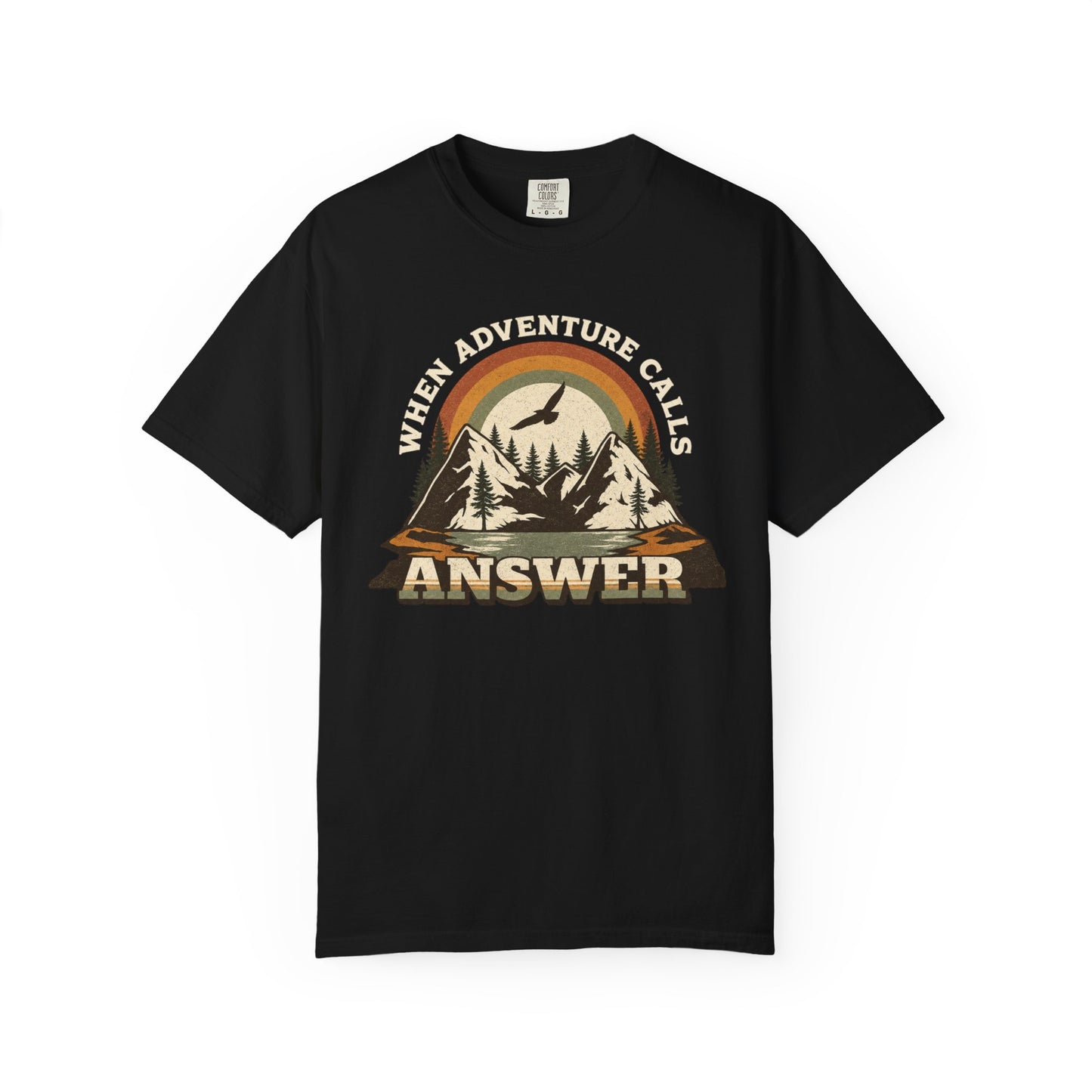 When Adventure Calls — Mountain Retro T-Shirt