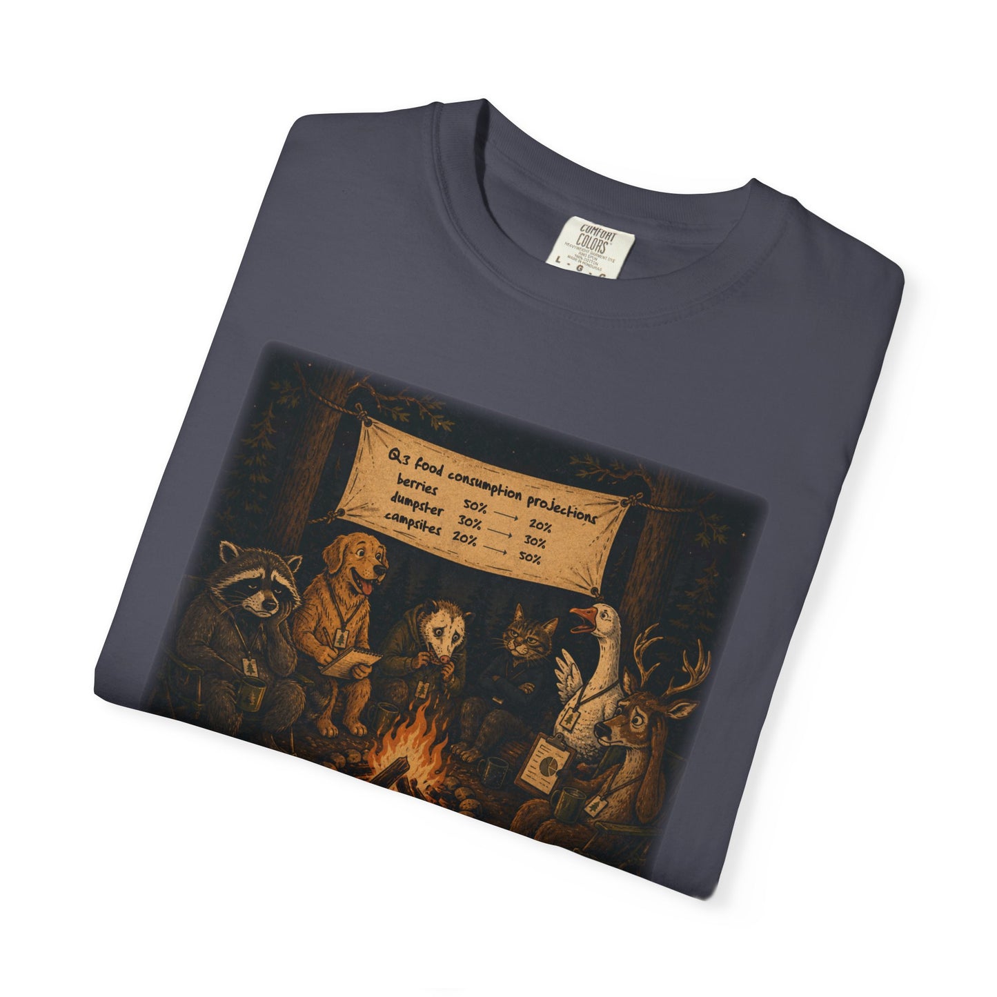 Campfire Meeting T-Shirt — “And Yet Another Team Gathers for a Meeting That Could Have Been an Email”
