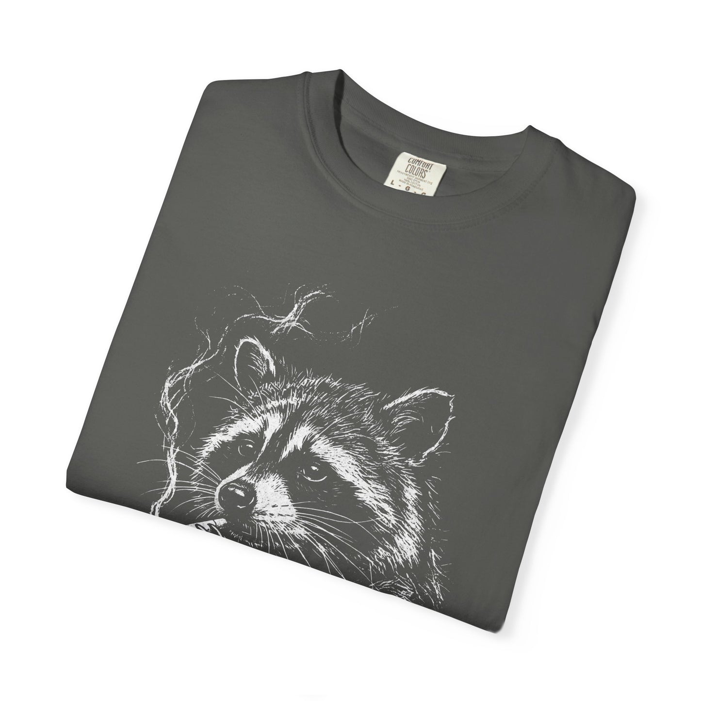 Vintage Wildlife Smoking Raccoon Graphic T-Shirt
