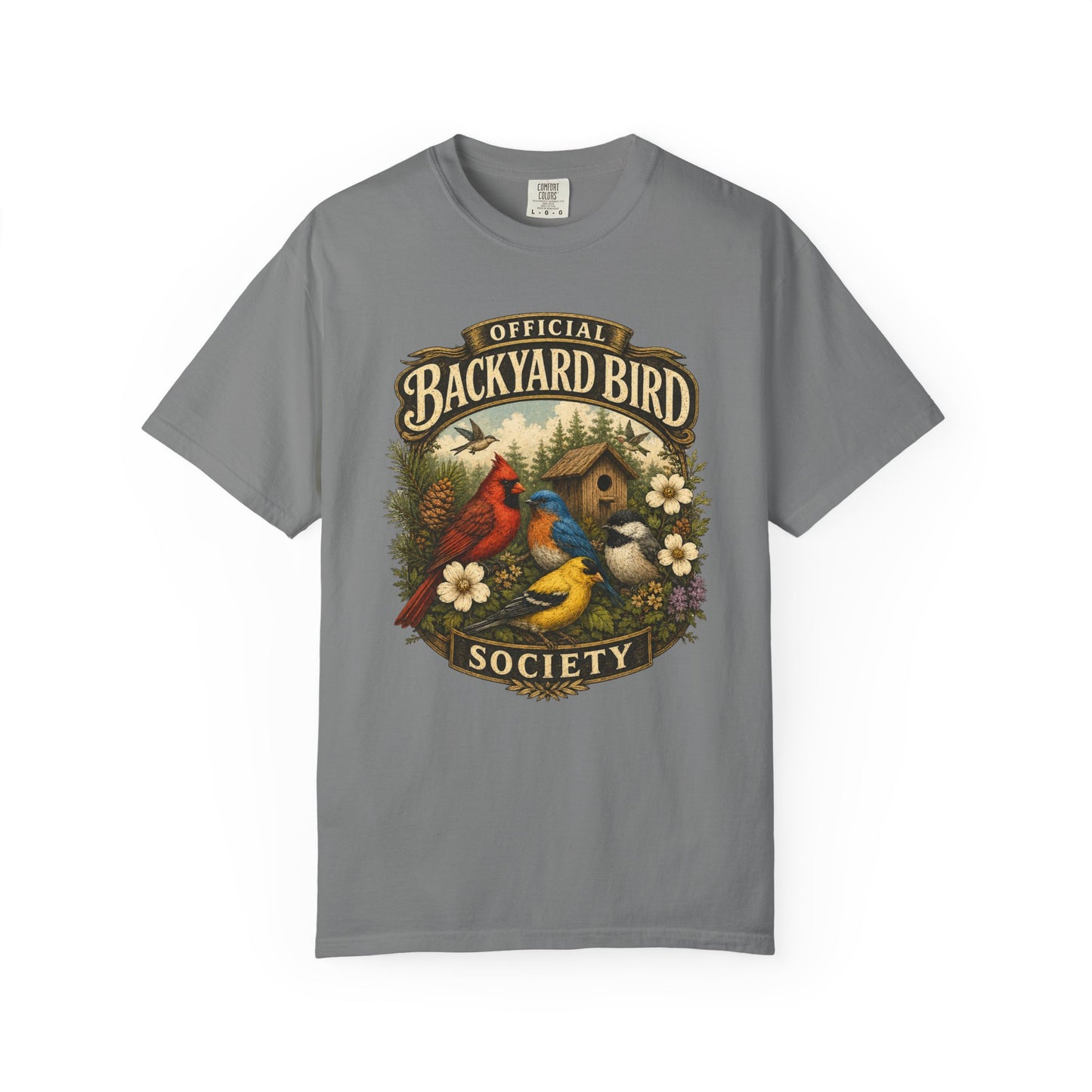 Backyard Bird Society T-Shirt — Vintage Birdwatching Graphic Tee