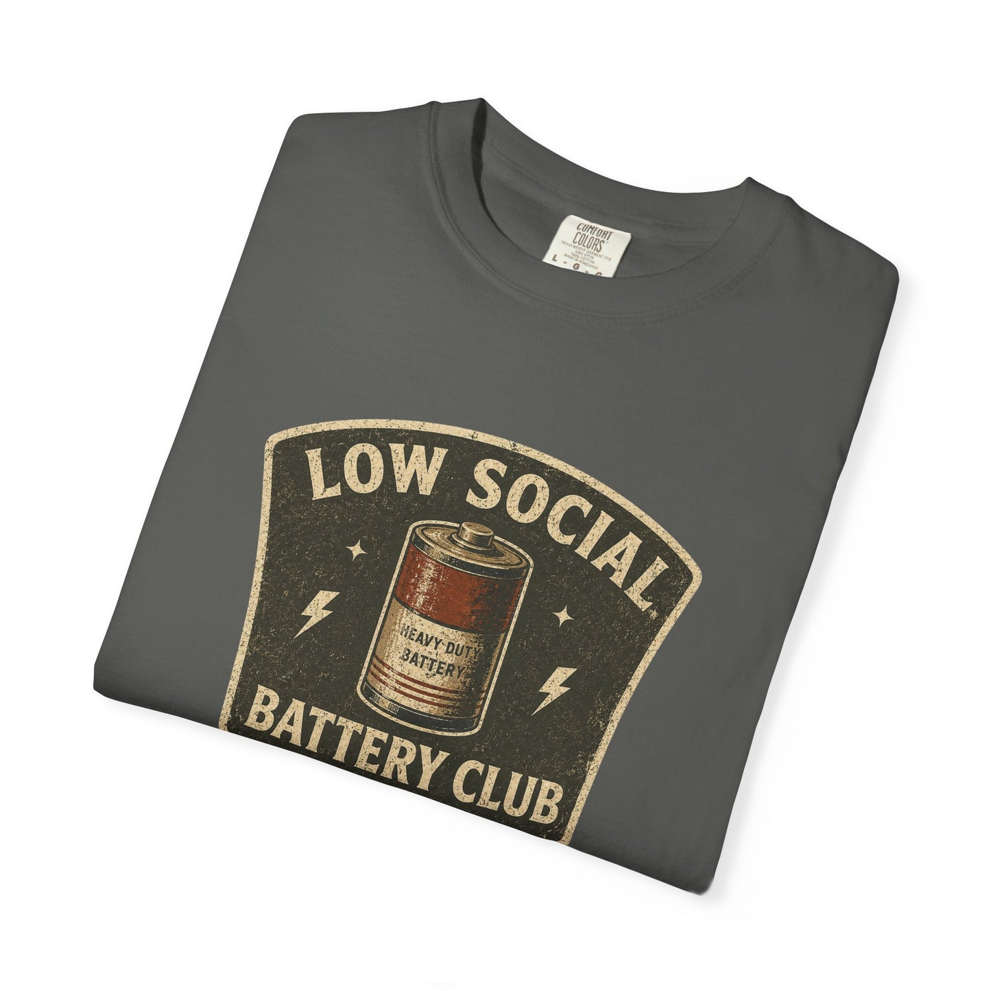 Low Social Battery Club Vintage Patch T-Shirt