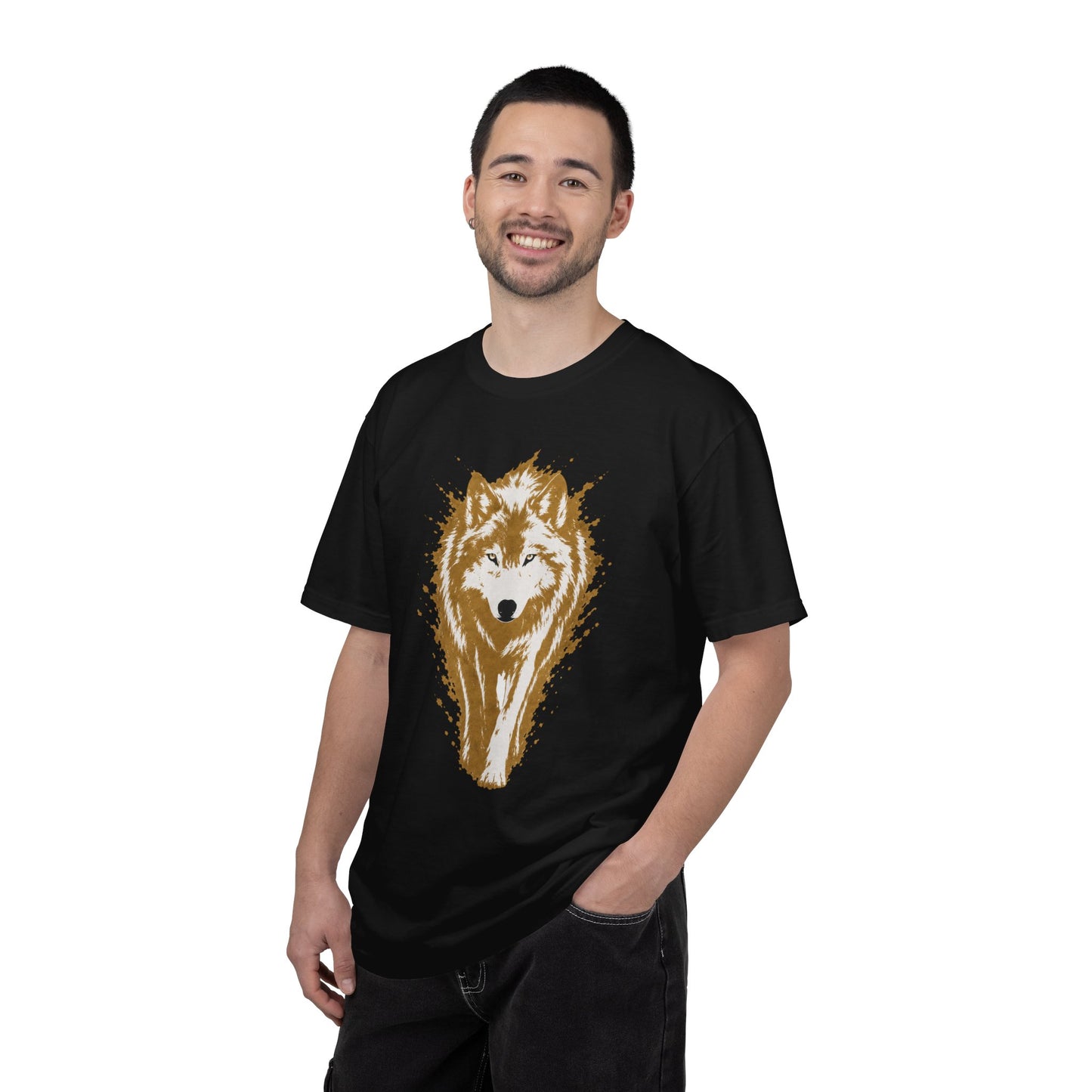 Wolf Graphic T-Shirt — Rustic Walking Wolf Nature Tee