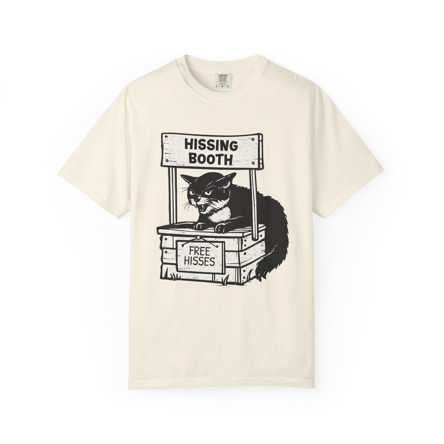 Hissing Booth Cat T-Shirt | Funny Cat Graphic Tee