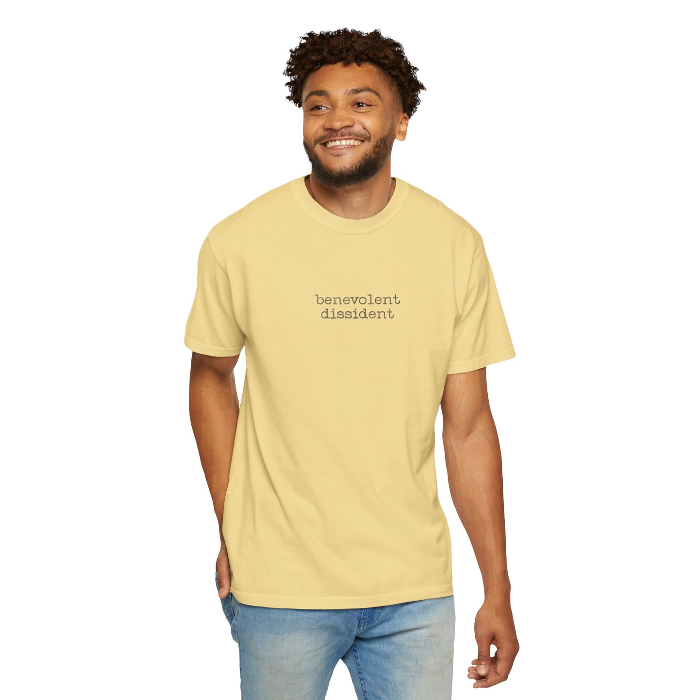 Benevolent Dissident T-Shirt — Minimalist Activism Statement Graphic Tee