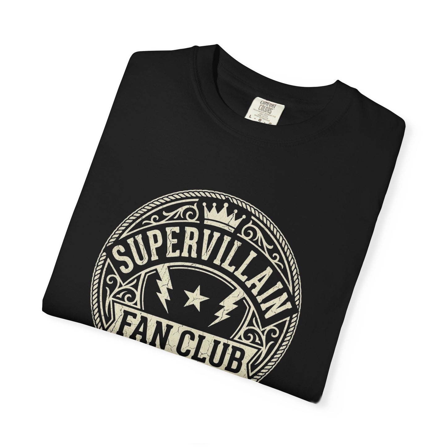 Supervillain Fan Club T-Shirt — Funny Membership Emblem Tee