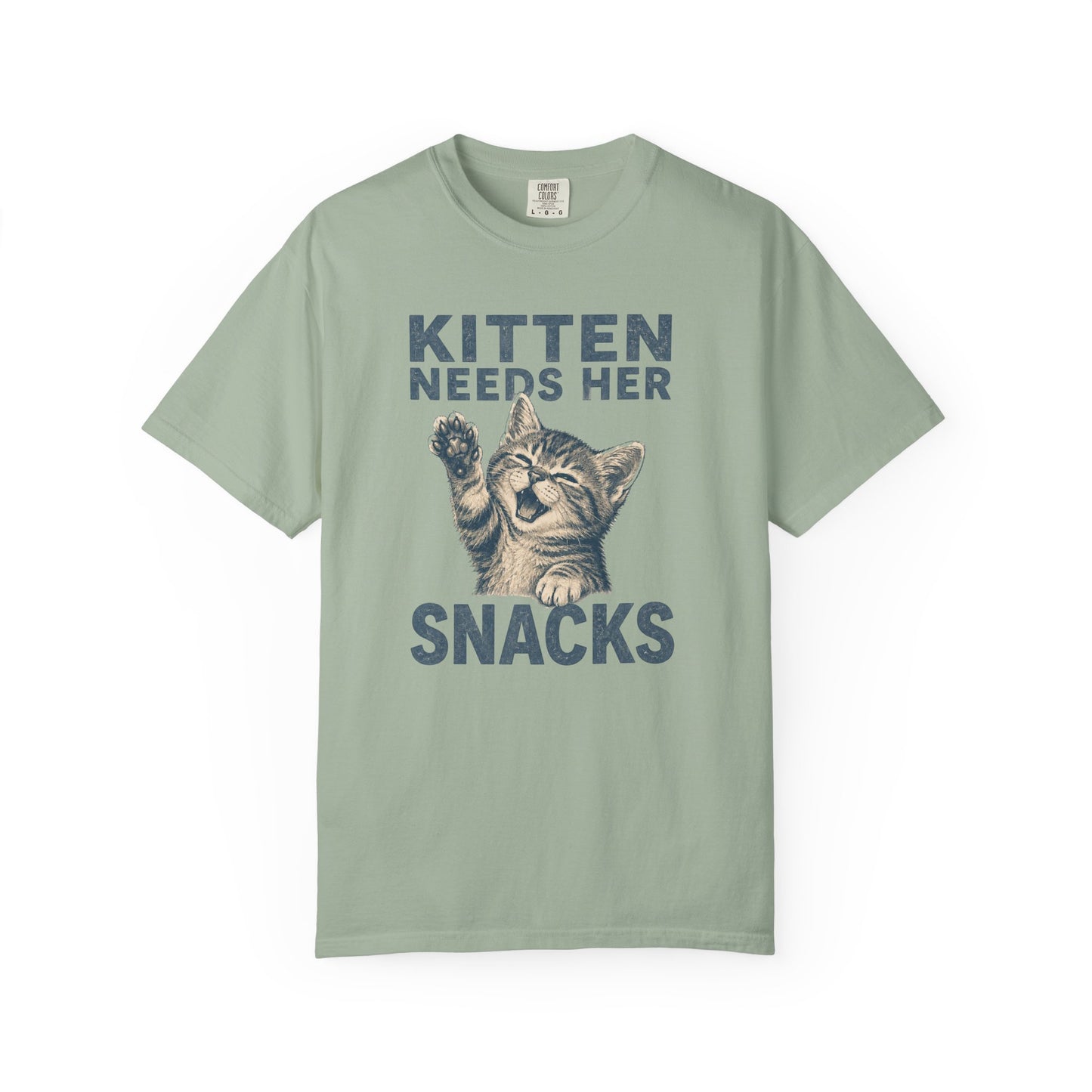 Kitten Needs Her Snacks T-Shirt — Cute Vintage Cat Graphic Tee