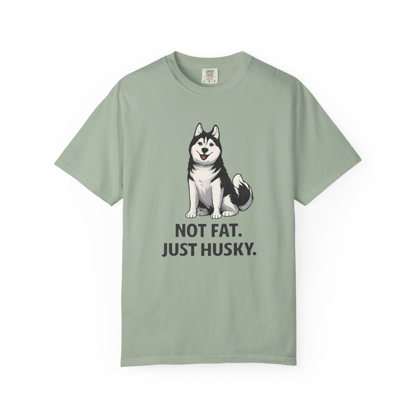 Not Fat Just Husky Husky T-Shirt | Cute Husky Illustration, Dog Lover Tee