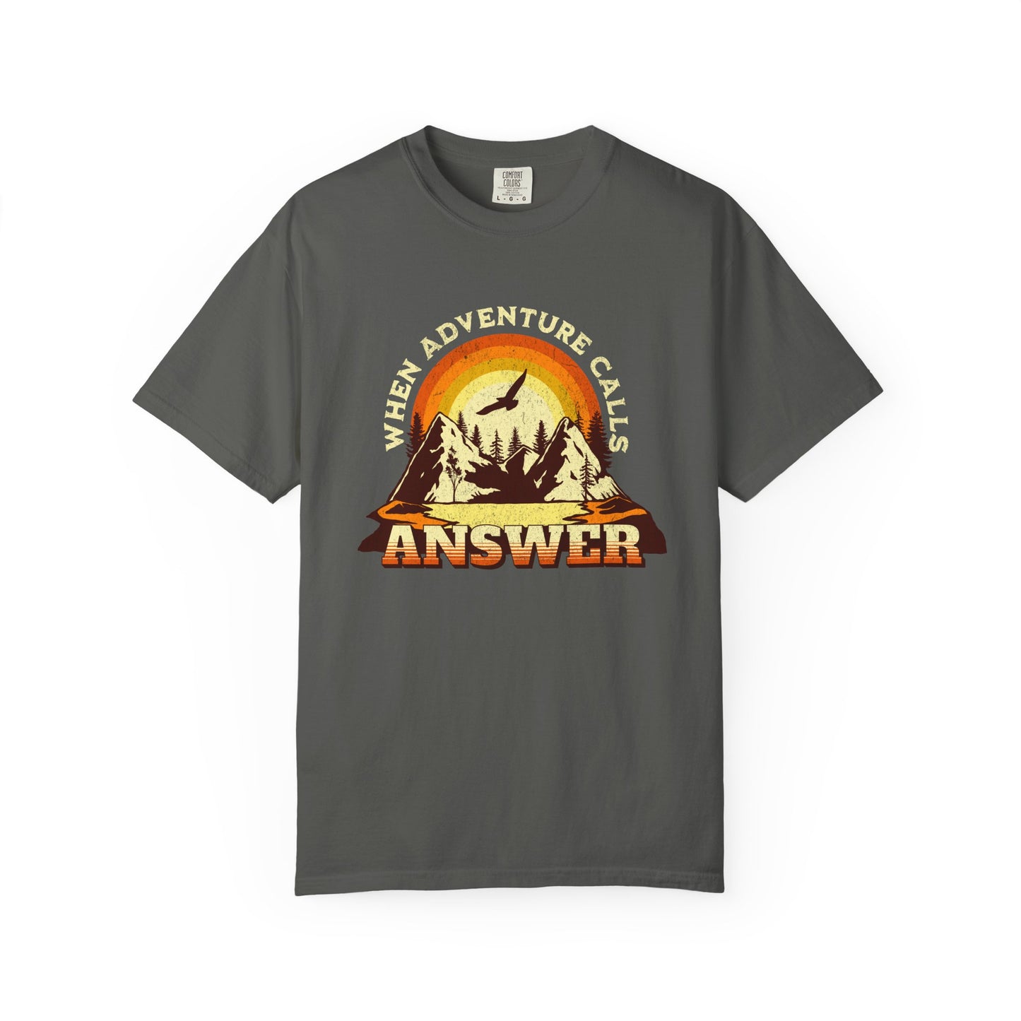 When Adventure Calls — Mountain Retro T-Shirt