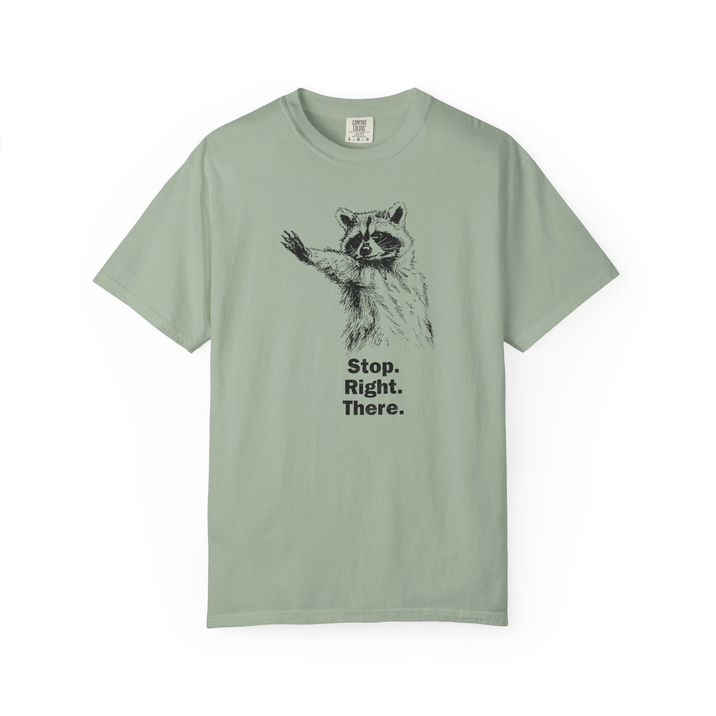 Raccoon 'Stop. Right. There.' Graphic T-Shirt