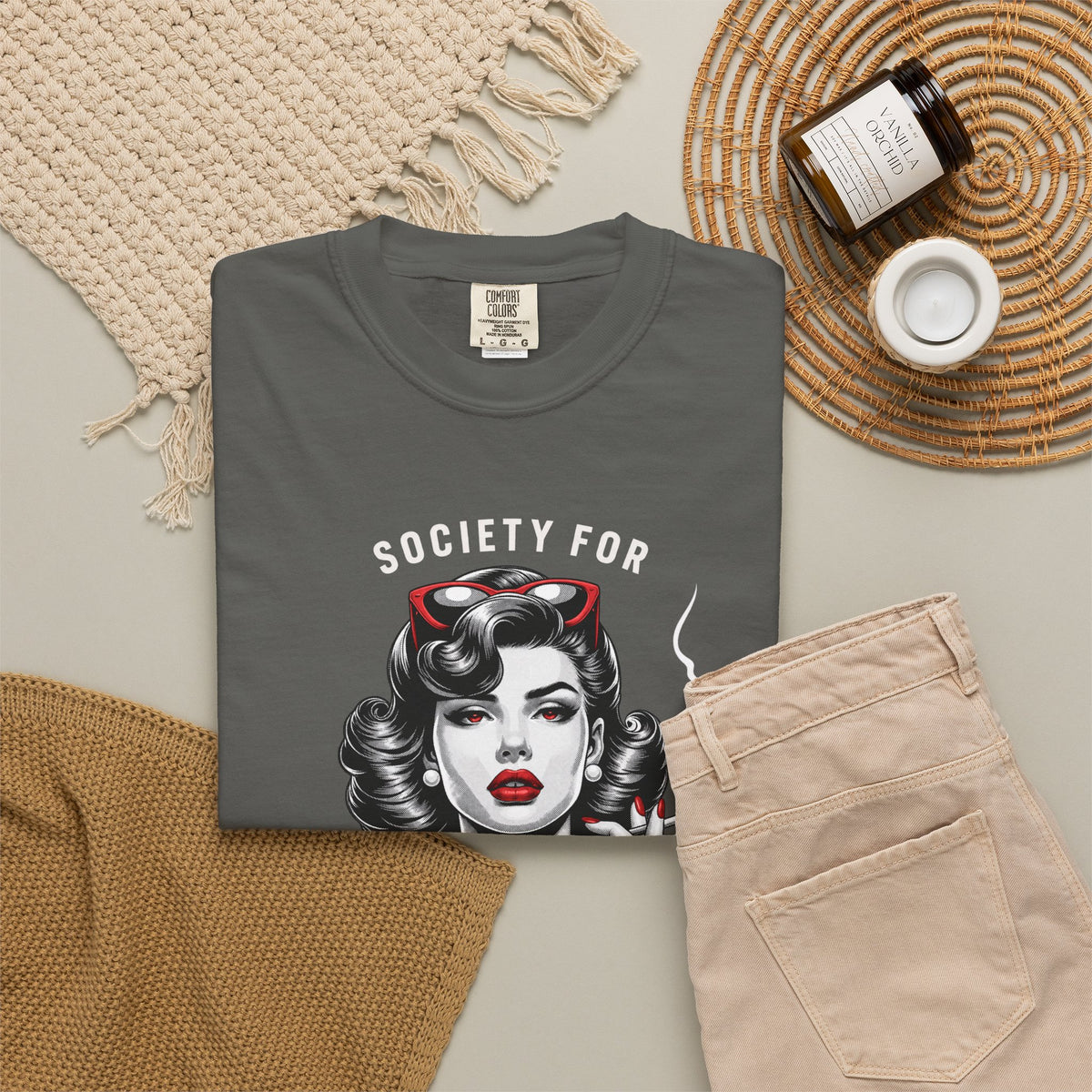 Society for Unladylike Conduct Vintage Feminist Graphic T-Shirt