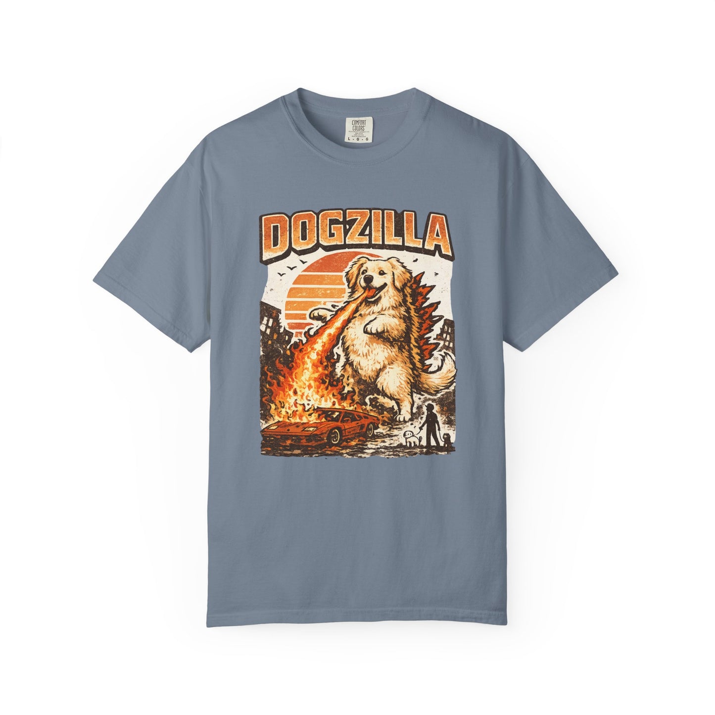 Dogzilla Golden Retriever T-Shirt — Funny Dog Monster Parody Tee