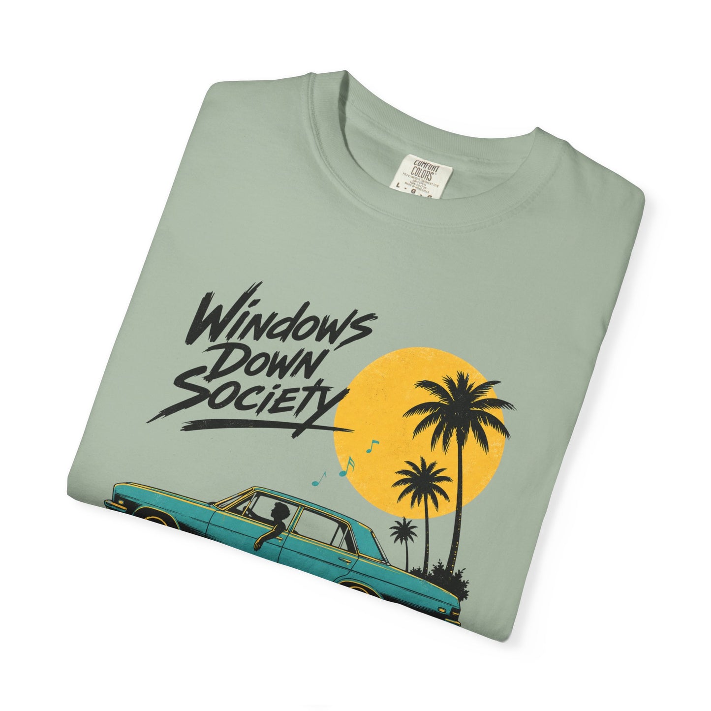 Windows Down Society T-Shirt, Vintage Road Trip Graphic Tee