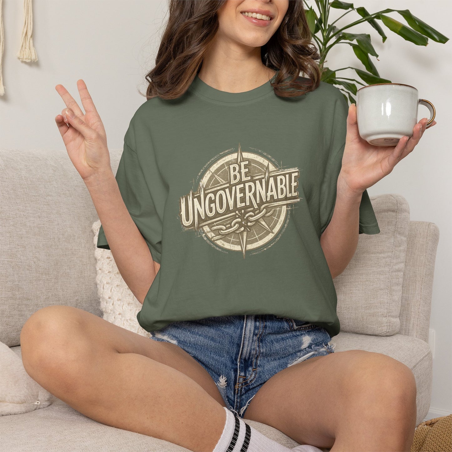 UNGOVERNABLE T-Shirt — Distressed Anti-Hustle, Anti-Establishment Tee