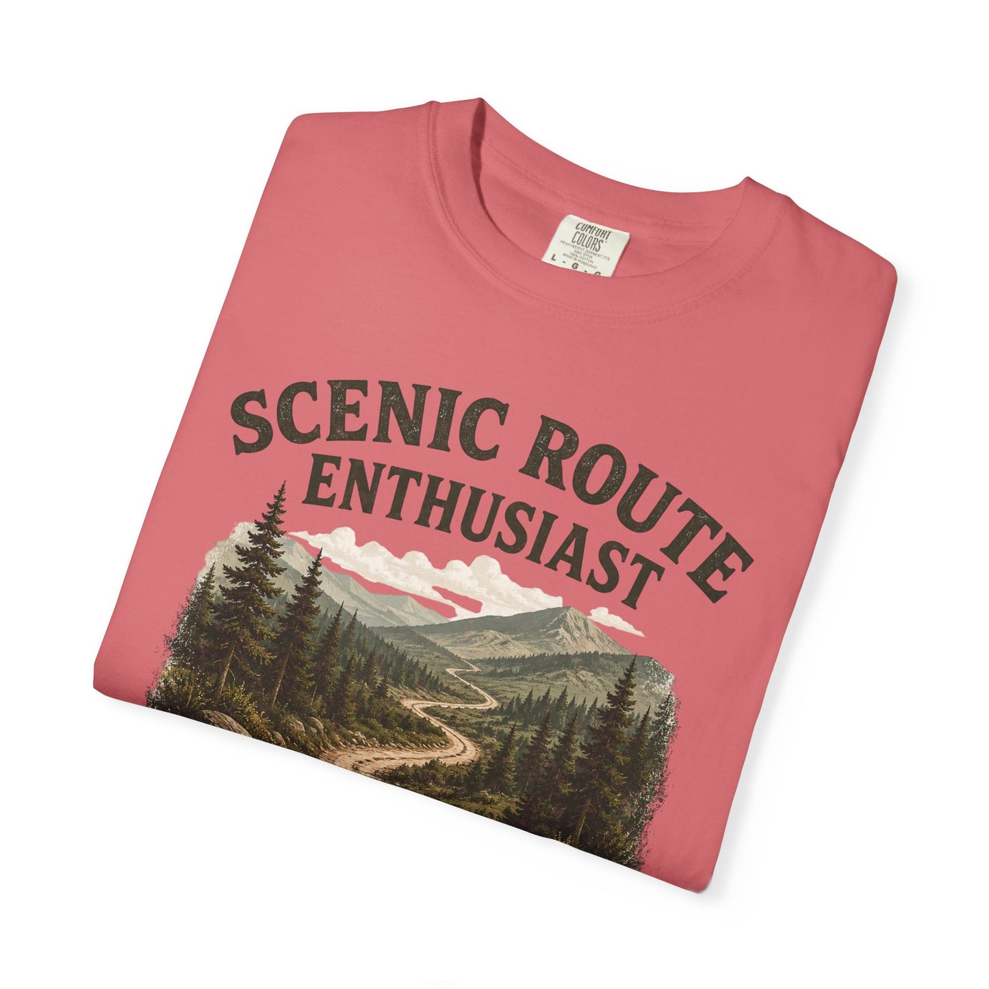 Scenic Route Enthusiast T-Shirt — "Passing Highly Encouraged" Hiking Tee