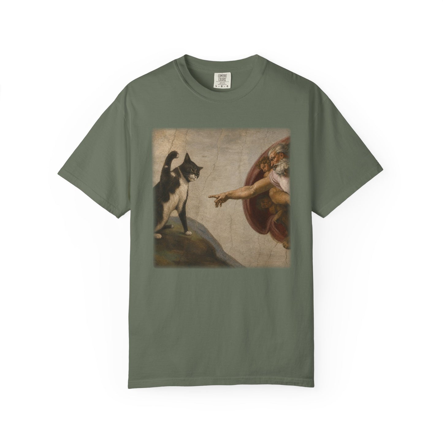 The Creation of Cat - Renaissance Parody T-Shirt