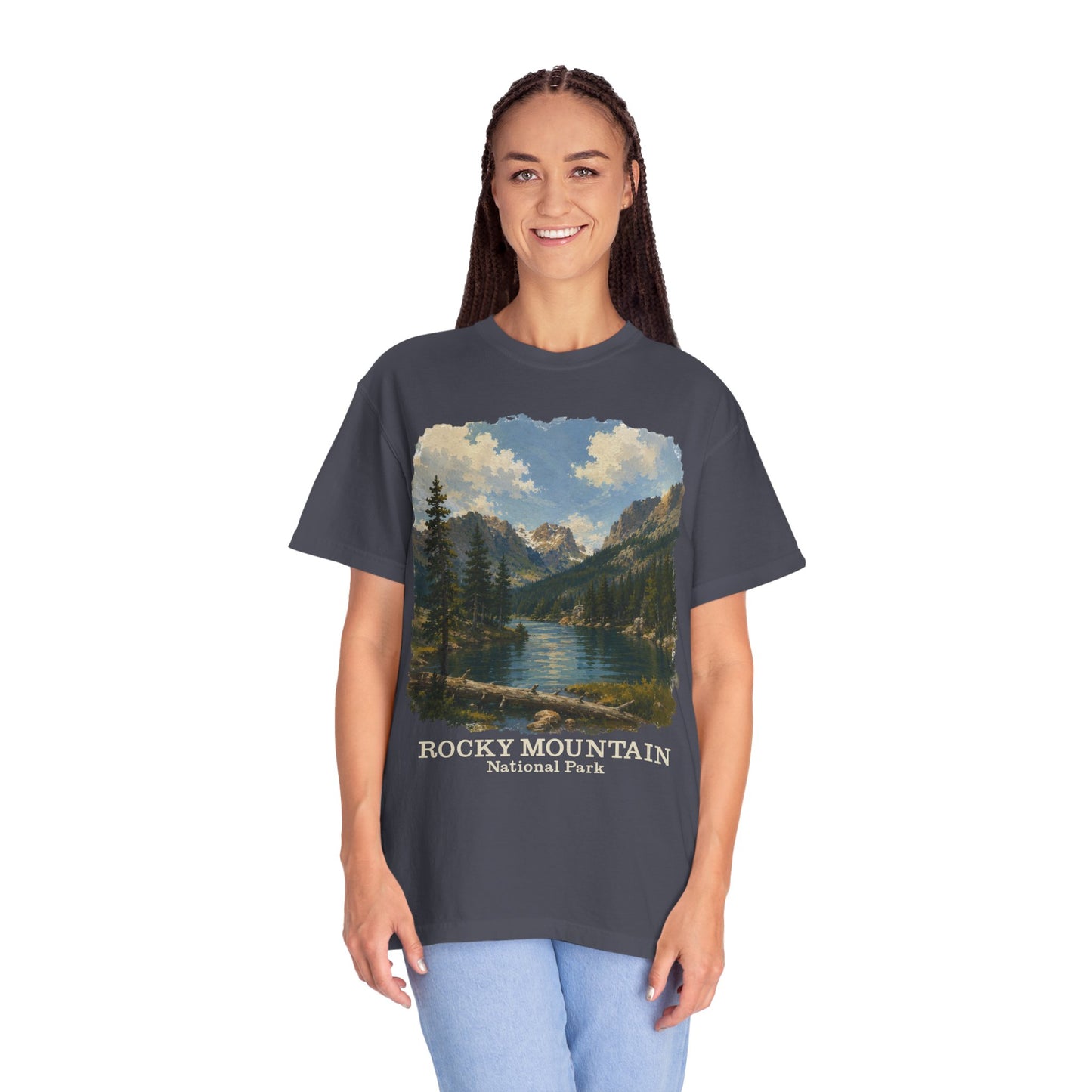 Rocky Mountain National Park T-Shirt — Scenic Lake Vintage Nature Tee