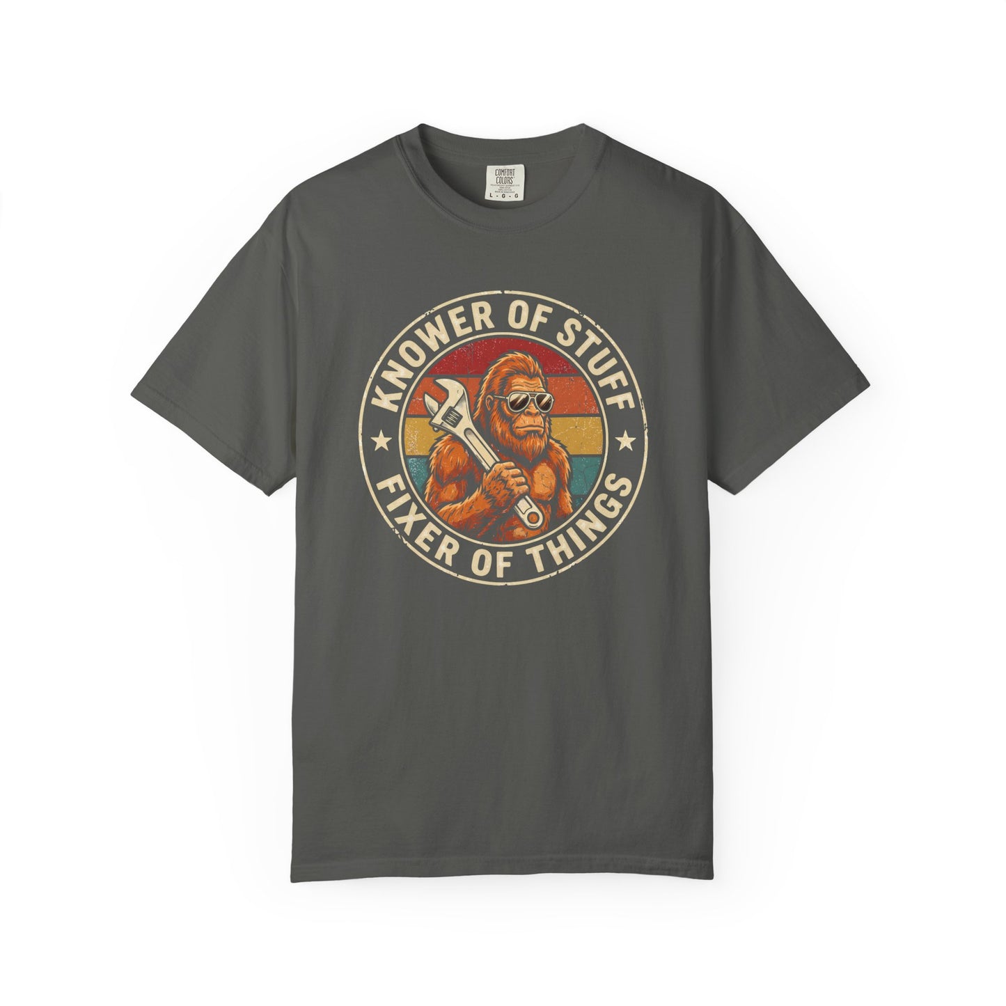 Knower of Stuff Fixer of Things Shirt, Funny Bigfoot Handyman Gift