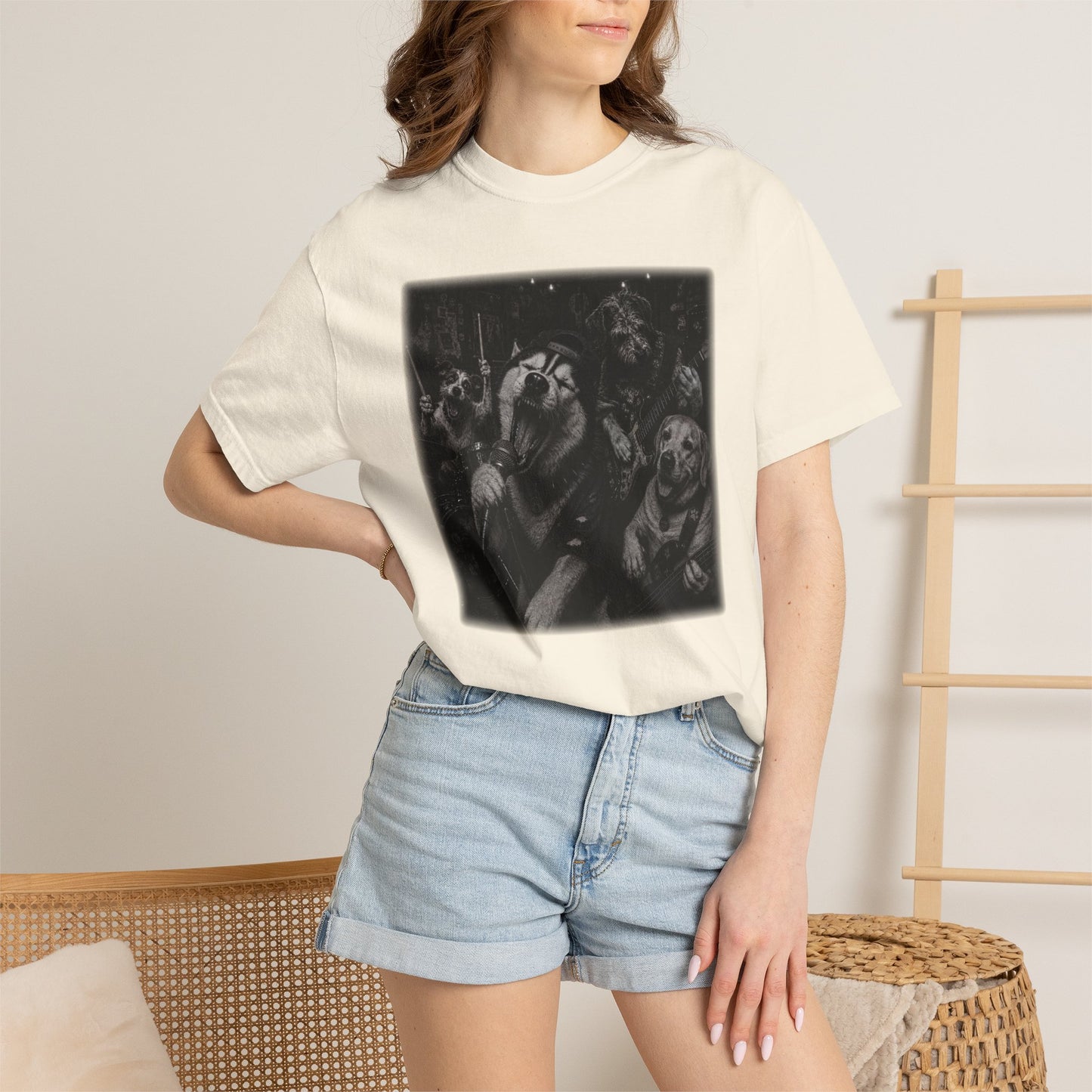 Garage Band Dogs T-Shirt | Funny Dog Music Graphic Tee