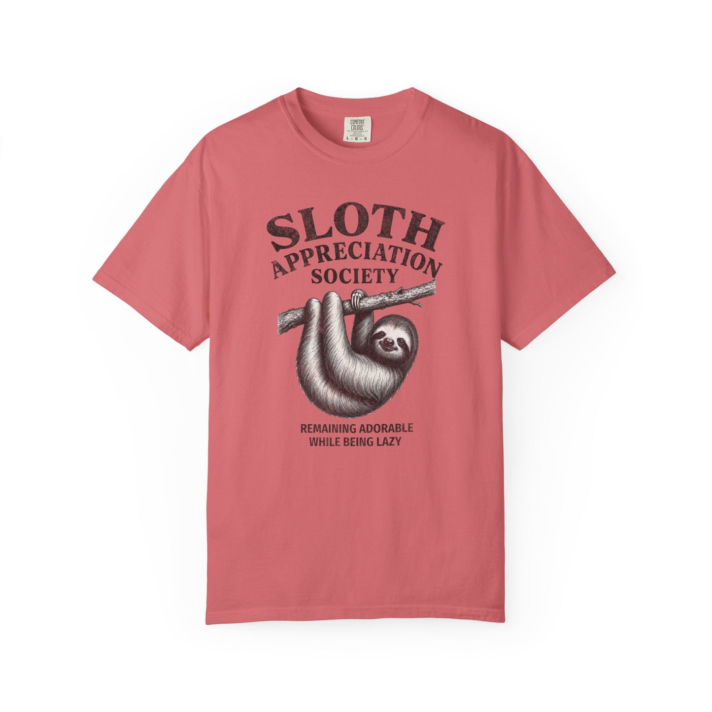 Sloth Appreciation Society T-Shirt – "Remaining Adorable While Being Lazy" Vintage Funny Sloth Graphic Tee