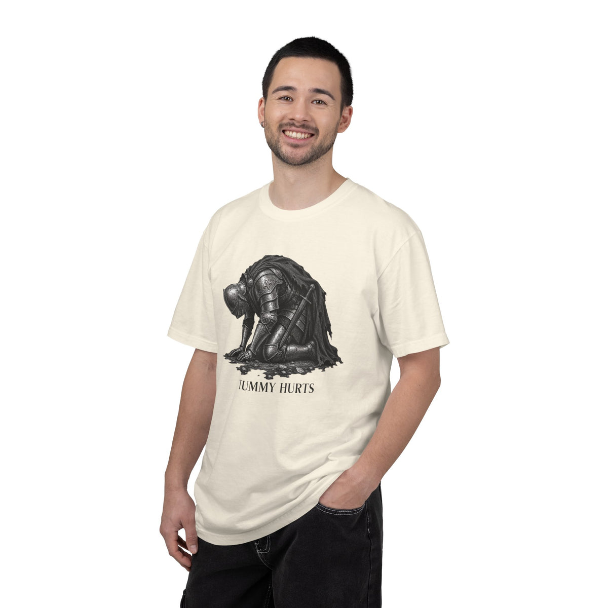 Tummy Hurts Medieval Knight Funny Fantasy Shirt