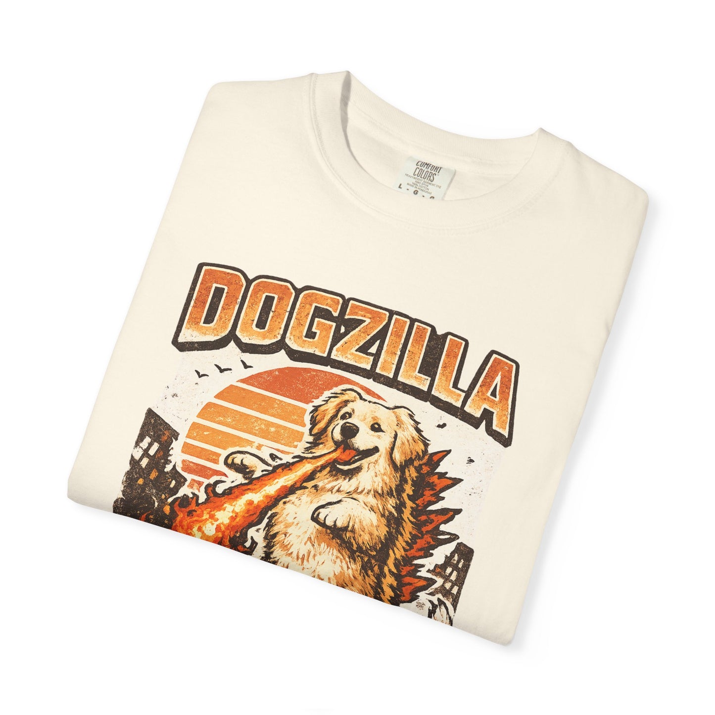 Dogzilla Golden Retriever T-Shirt — Funny Dog Monster Parody Tee