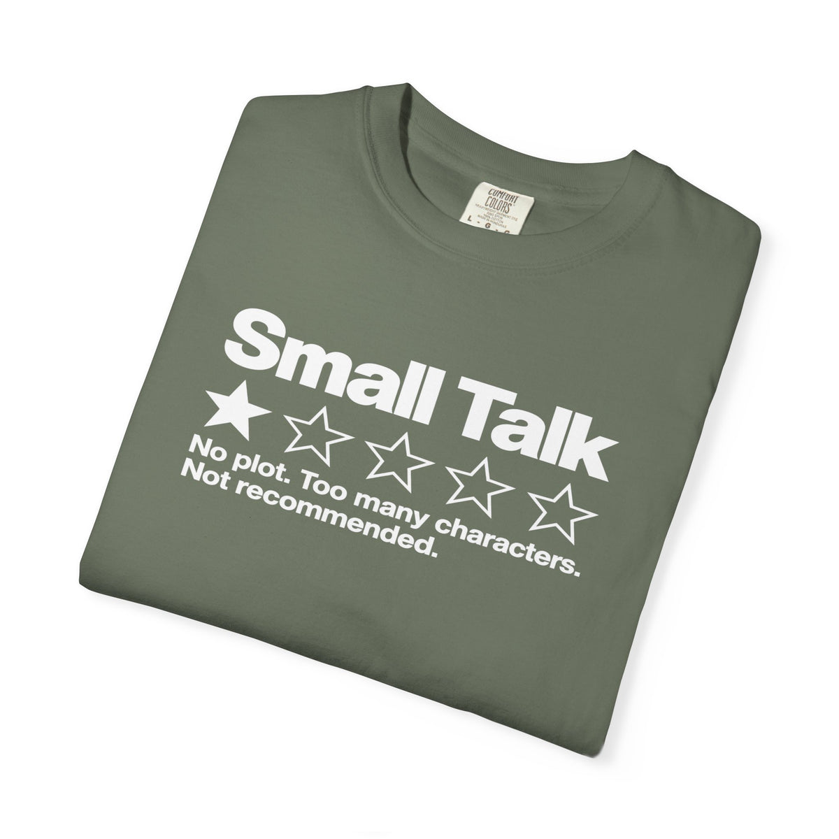 Small Talk 1-Star T-Shirt — Funny Social Anxiety Graphic Tee