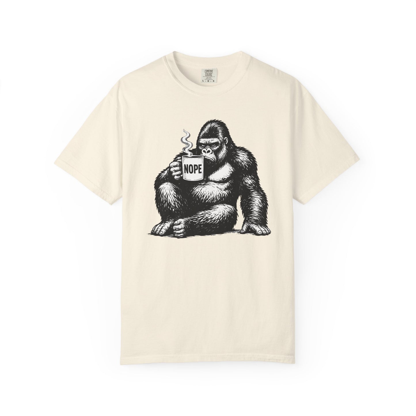 Nope Gorilla Shirt | Funny Coffee Lover Tee | Grumpy Morning Shirt | Introvert Graphic Tee | Funny Gorilla Shirt