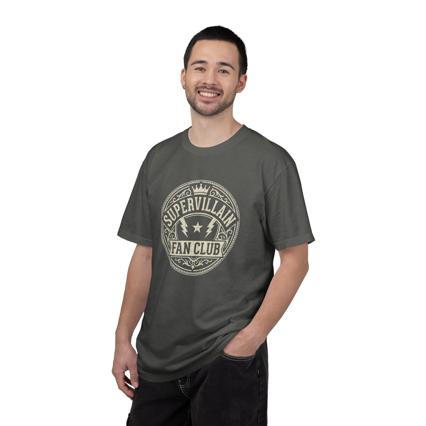 Supervillain Fan Club T-Shirt — Funny Membership Emblem Tee