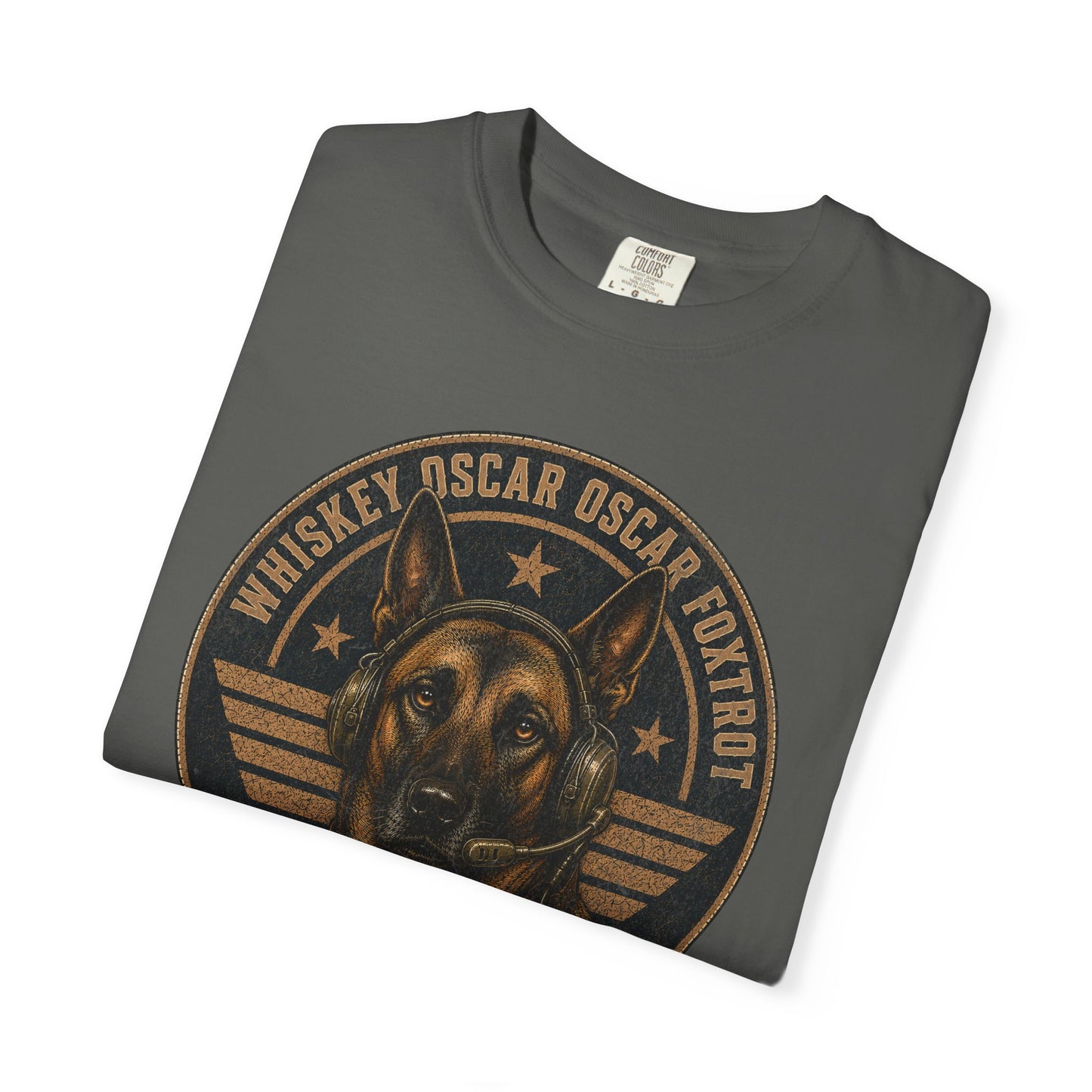Whiskey Oscar Oscar Foxtrot Military K9 Shirt | Belgian Malinois Graphic Phonetic Alphabet Tee