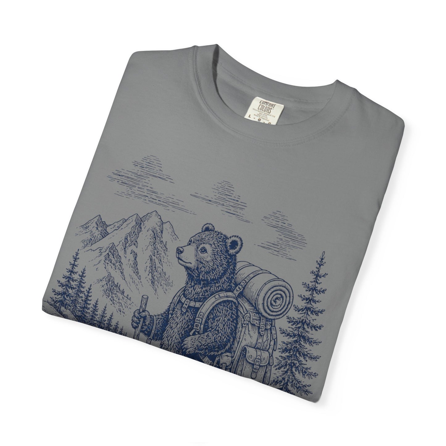 Bear Backpacker T-Shirt — Vintage Hiking Adventure Graphic Tee